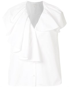 Блузка асимметричного кроя с оборками Delpozo