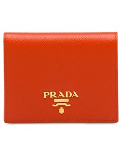 Маленький кошелек с бляшкой с логотипом Prada