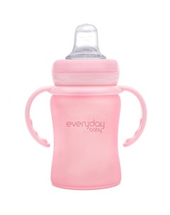 Поильник Стеклянная бутылочка с мягким носиком с защитным силиконовым покрытием 150 мл Everyday baby