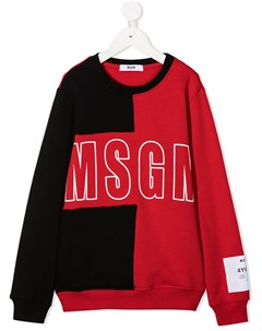 Свитер в стиле колор блок с логотипом Msgm kids